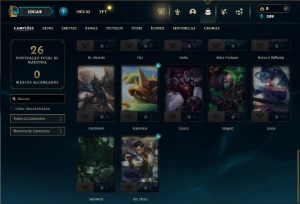 Unrnaked com 32 Champs e 11 Skins + 1 Fragmento - League of Legends LOL