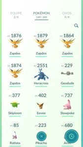 Conta Lv 30 + Tike Mystic e Vários Lendários - Pokémon