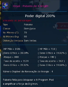 CONTA LADMO COM ITEM AOA / SERVIDOR OMEGAMON - Digimon Masters Online