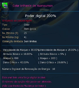 CONTA LADMO COM ITEM AOA / SERVIDOR OMEGAMON - Digimon Masters Online