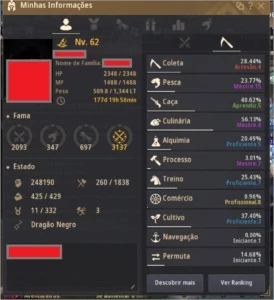 Mago 62-BDO(261+319 = 580GS) +1400 pérolas prontas para usar - Black Desert