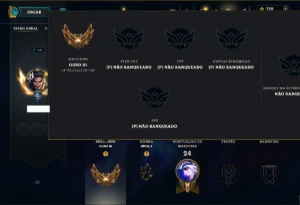 Ouro 3 com 50 Champs e 44 Skins ( MAIN ADC ) - League of Legends LOL