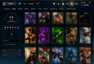 Ouro 3 com 50 Champs e 44 Skins ( MAIN ADC ) - League of Legends LOL