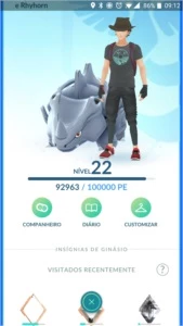 Conta Pokémon Go lv22 com mewtwo e alguns lendários