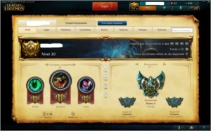 Conta League of Legends platina 5 LOL