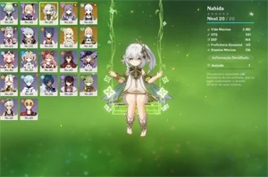 Ar 34 Nahida Keqing Ayaka E Jean+ 3 Armas 5 Star - Genshin Impact - DFG