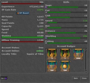 Char Tibia Kina 306 Lutabra