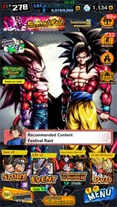 Conta do db legends nível 278 , com 30 lfs é 1000 cristais - Dragon Ball Legends