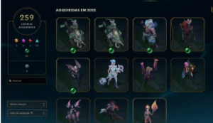 Conta Diamante 3 , 824 skins ,259 cromas , Conta main SUP - League of Legends: Wild Rift LOL WR