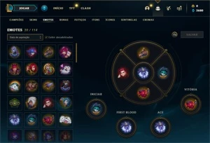 Conta diamante 4 com 37 Champs e 6 Skins ( 65 PDL ) - League of Legends LOL