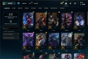 Conta diamante 4 com 37 Champs e 6 Skins ( 65 PDL ) - League of Legends LOL