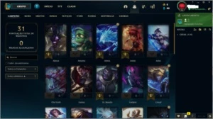 CONTA PLATINA 3 33 CHAMPS - League of Legends LOL