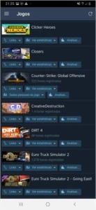 Conta steam com mais de 20 jogos