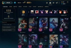 Unranked com 150 Champs e 94 Skins ( ADC / MID / JG ) - League of Legends LOL