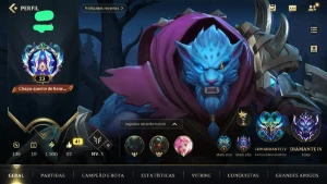 Conta Wild Rift Diamante 4 + conta platina 4 de brinde - League of Legends: Wild Rift LOL WR