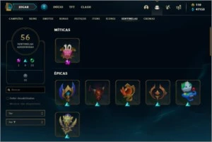 Conta Gold3 570 skins - League of Legends LOL