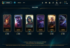 Conta Unranked com 25 Champs e 5 Skins - League of Legends LOL