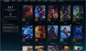 Conta Lol Unranked (Platina IV) - League of Legends