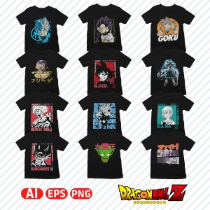 Pack Artes Dragon Ball Sublimação, Serigrafia, Dtg, Dtf - Serviços Digitais