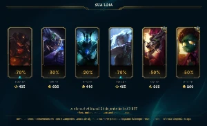Conta LoL, Full Acesso, Ouro IV (P), 90 Campeões, 20 Skins - League of Legends