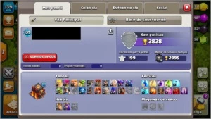 Centro lvl10/Construtor lvl8 - Clash of Clans +de 15k gemas!