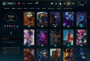 Unranked com 150 Champs e 366 Skins +Icones raros 2012 - League of Legends LOL