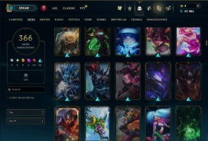 Unranked com 150 Champs e 366 Skins +Icones raros 2012 - League of Legends LOL