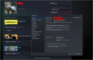 Conta steam Cyberpunk 2077