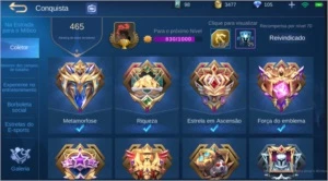 Conta com skins raras e epics, desde 2016 - Mobile Legends
