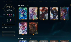 Conta do Lol com 1712 skins, todas da loja - League of Legends