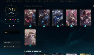 Conta do Lol com 1712 skins, todas da loja