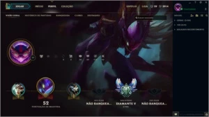 CONTA DIAMANTE 5, 43 CAMPEÕES, 19 SKINS - League of Legends LOL