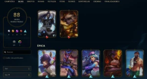 Conta League of Legends Full Acesso - 113 Champs e 88 Skins LOL