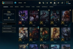 Conta Mestre com 33 Champs e 1 Skin ( 33 PDL ) - League of Legends LOL