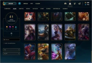 Conta bronze 1 com 84 champ e 41 skins +1 Prestigio - League of Legends LOL