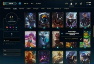 Conta bronze 1 com 84 champ e 41 skins +1 Prestigio - League of Legends LOL