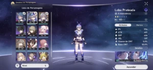 Lvl22. Loba prateada + cone assinatura 5 estrela e Bronya - Genshin Impact