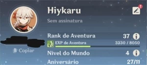 CONTA GENSHIN 2 T5 KAZUHA + JURAMENTO PELA LIBERDADE - Genshin Impact
