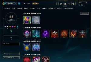 Bronze 2 com 35 Champs e 12 Skins - League of Legends LOL
