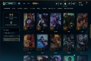 Bronze 2 com 35 Champs e 12 Skins - League of Legends LOL