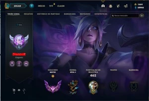 Conta LoL criada em 2014, elo mestre, 68k+ EA, 629 skins - League of Legends