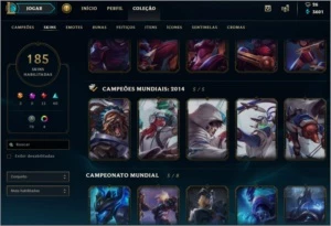 Conta lol 185skins,todos campeões,Skins Legado. - League of Legends