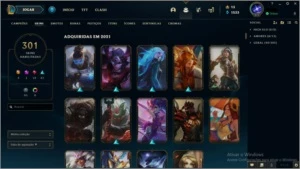 conta lol lvl 273 full champ 301 skins  e muito mais coisas - League of Legends