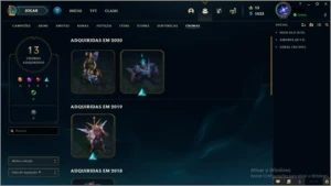 conta lol lvl 273 full champ 301 skins  e muito mais coisas - League of Legends