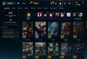 Diamante 4 com 50 Champs e 18 Skins - League of Legends LOL