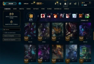 Diamante 4 com 50 Champs e 18 Skins - League of Legends LOL