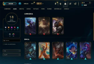 Diamante 4 com 50 Champs e 18 Skins - League of Legends LOL