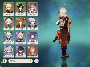 Ar48. Kazuha c1 + juramento/ venti, childe, qiqi, tumulo - Genshin Impact