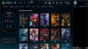 Conta Ex grão mestre - 528 Skins  e 153k de essencia azul - League of Legends LOL