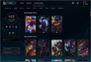 Conta Lol Level 43 // Unkanred // 107 skin // 124 Campeao - League of Legends